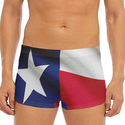 Flag Of Texas Print Men's Short Boxer Briefs