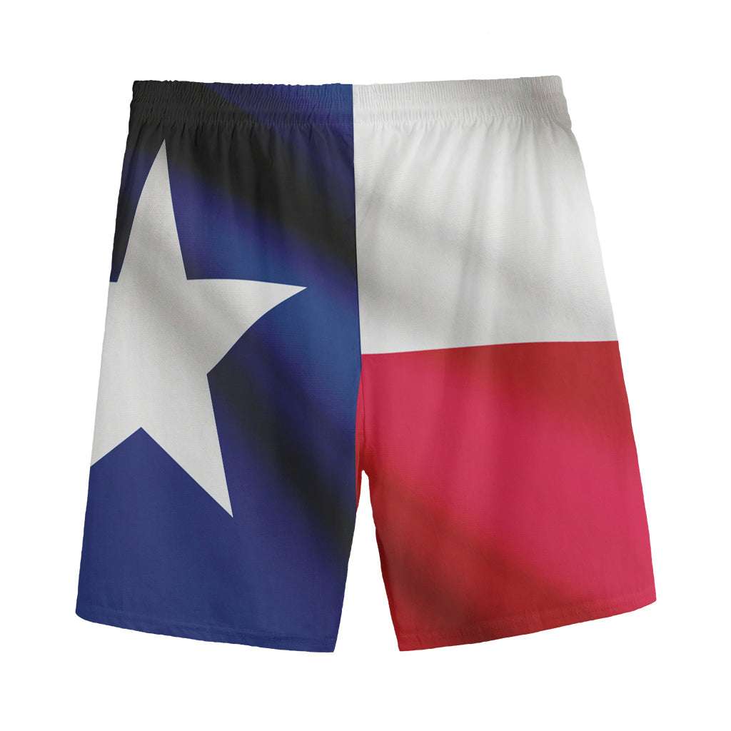 Flag Of Texas Print Men's Sports Shorts