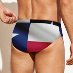 Flag Of Texas Print Men's Swim Briefs