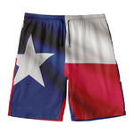 Flag Of Texas Print Men's Swim Trunks