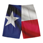 Flag Of Texas Print Men's Swim Trunks