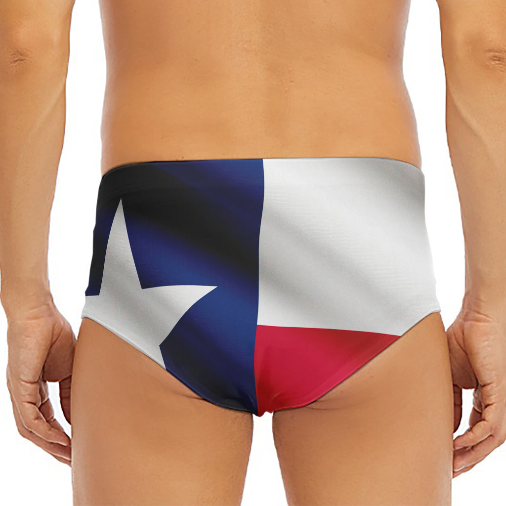 Flag Of Texas Print Men's Triangle Swim Briefs