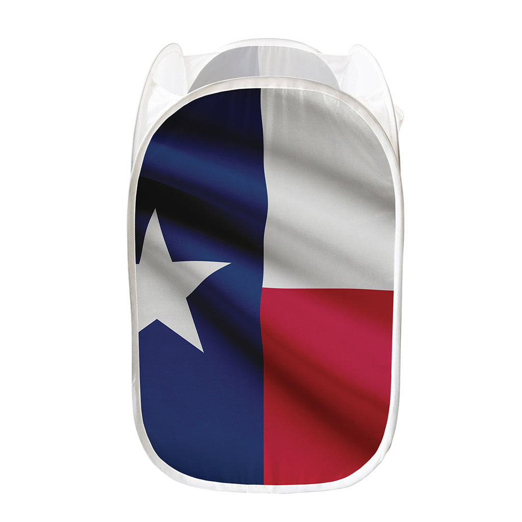 Flag Of Texas Print Mesh Laundry Hamper