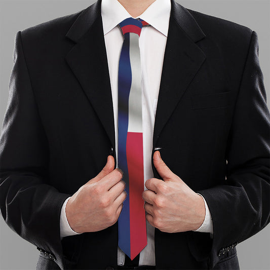 Flag Of Texas Print Necktie