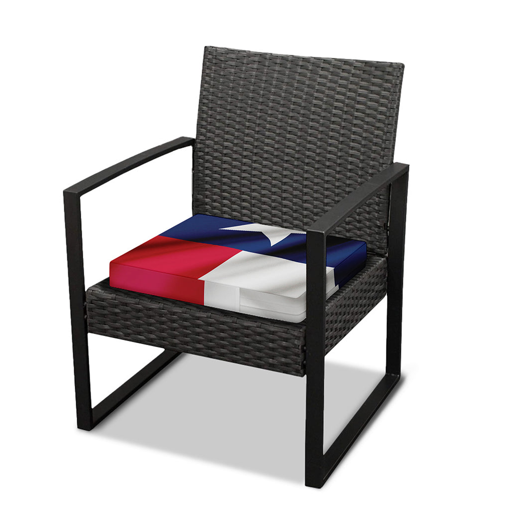 Flag Of Texas Print Outdoor Seat Cushion Cover