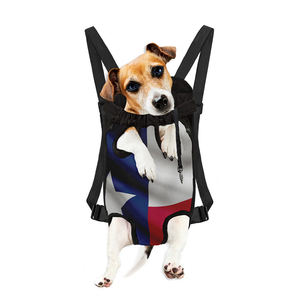 Flag Of Texas Print Pet Carrier Backpack