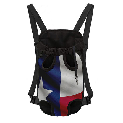 Flag Of Texas Print Pet Carrier Backpack