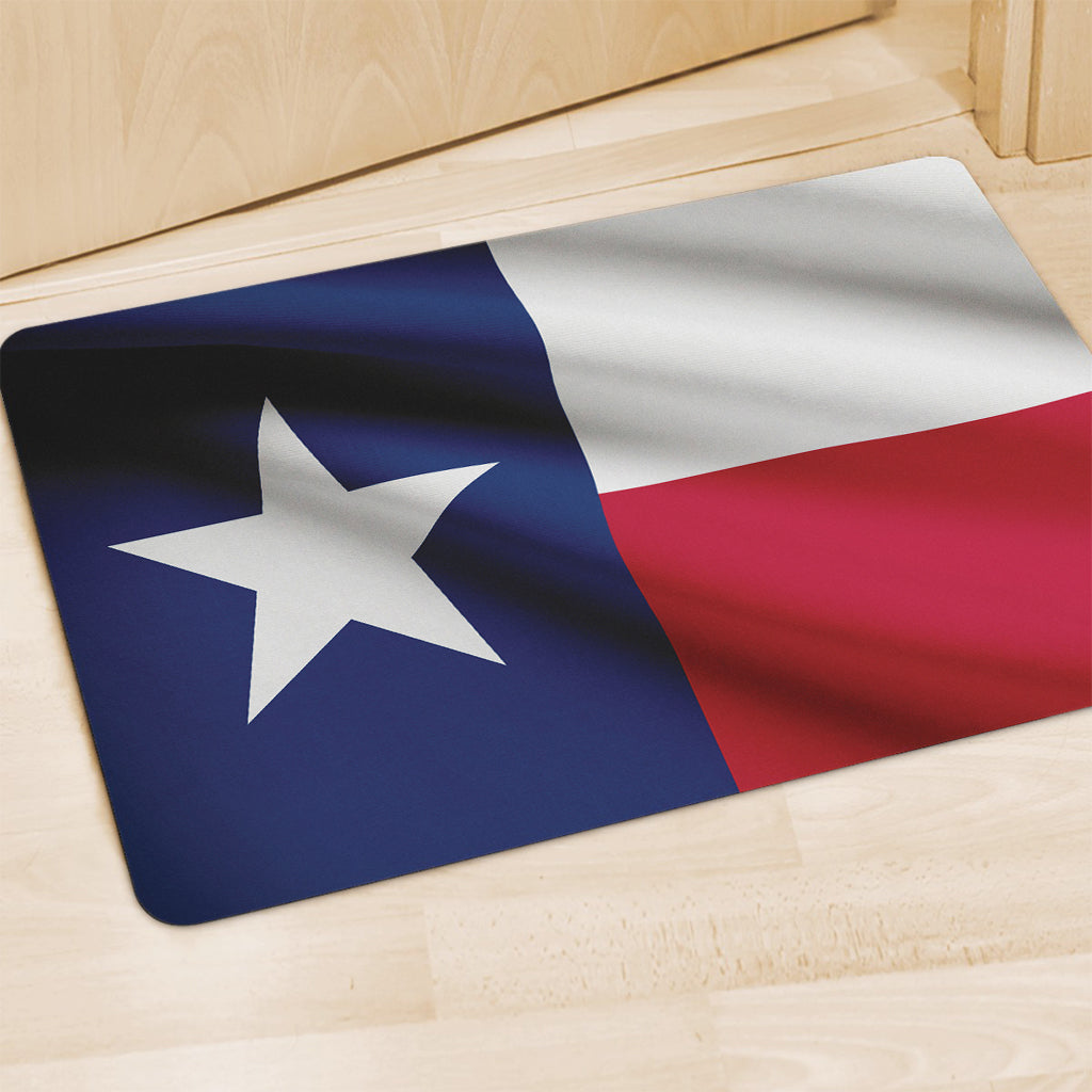 Flag Of Texas Print Polyester Doormat