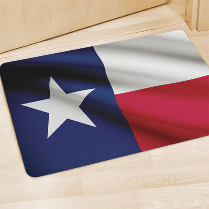 Flag Of Texas Print Polyester Doormat