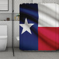 Flag Of Texas Print Polyester Shower Curtain