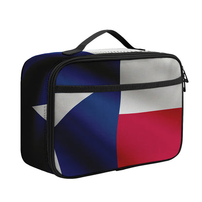 Flag Of Texas Print Portable Lunch Bag