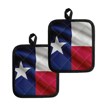Flag Of Texas Print Pot Holders