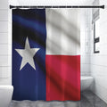 Flag Of Texas Print Premium Shower Curtain