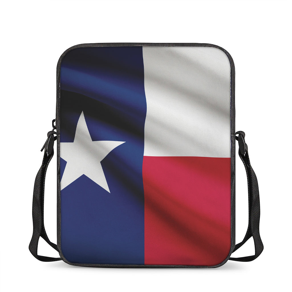 Flag Of Texas Print Rectangular Crossbody Bag