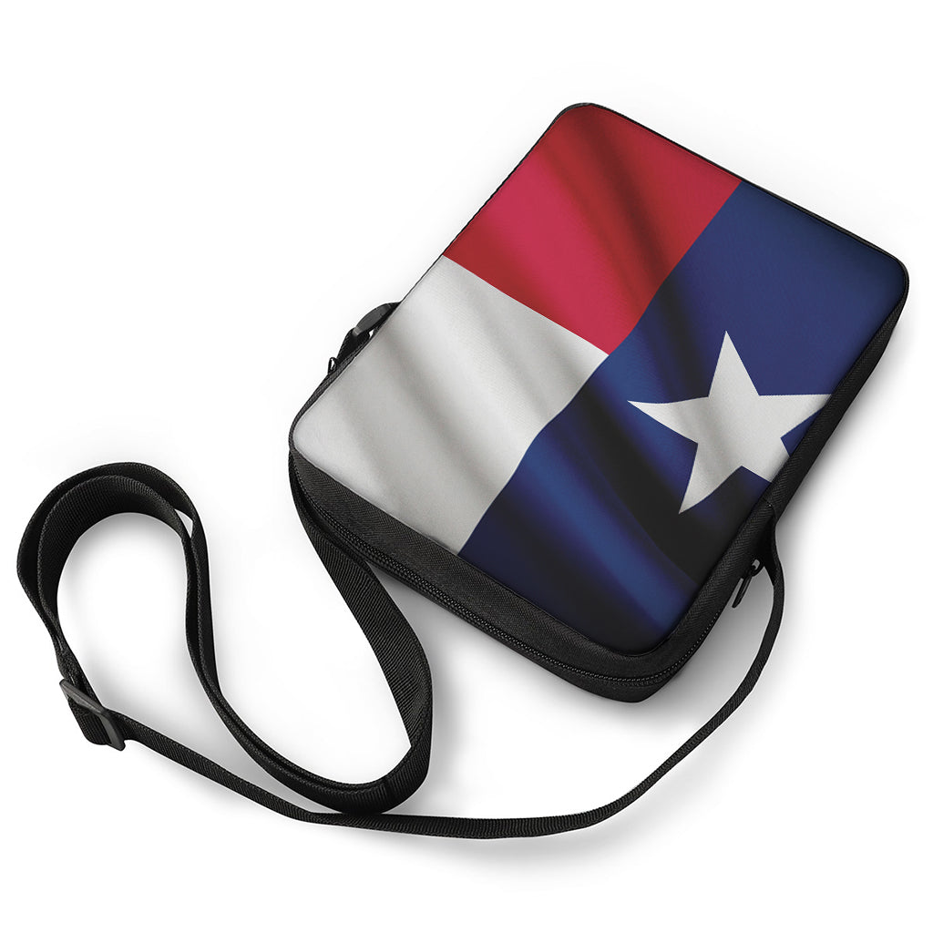 Flag Of Texas Print Rectangular Crossbody Bag