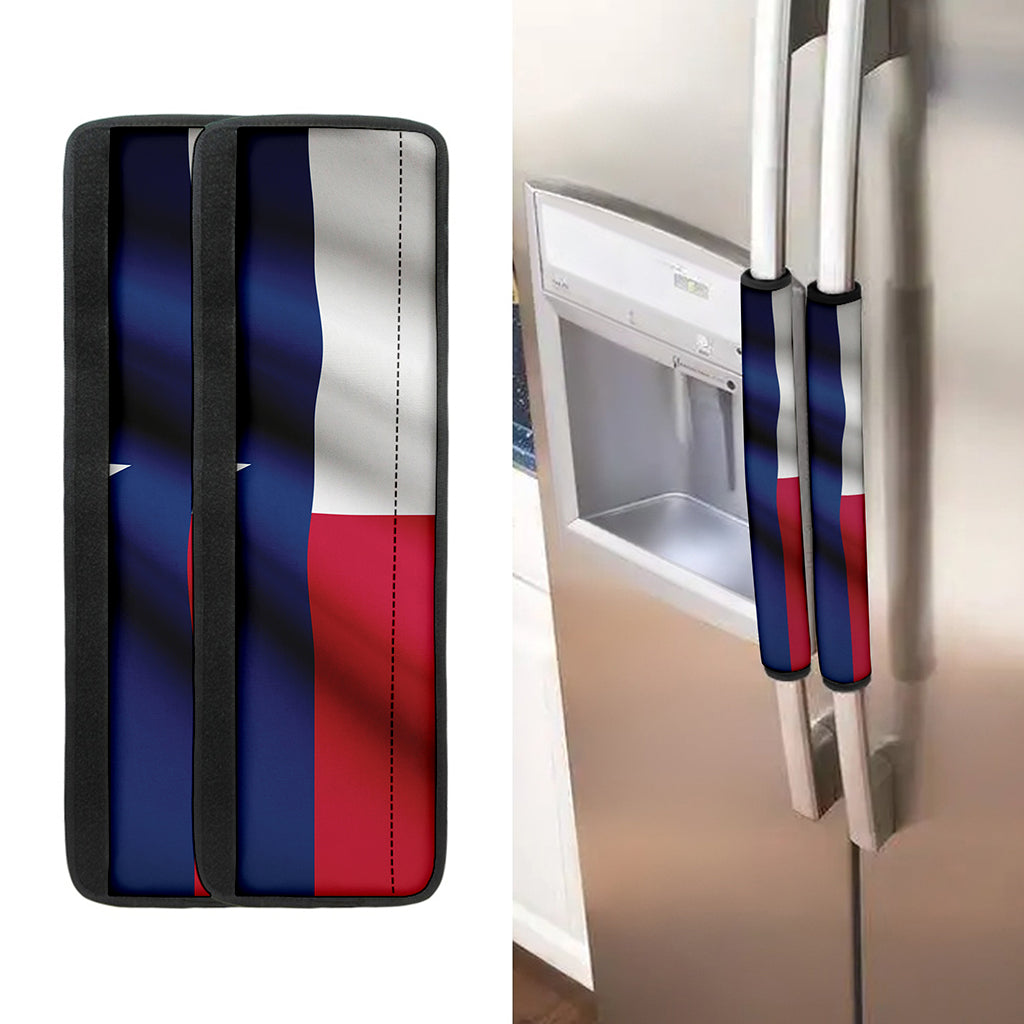 Flag Of Texas Print Refrigerator Handle Covers