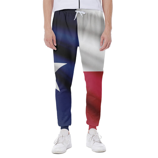 Flag Of Texas Print Scuba Joggers