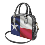 Flag Of Texas Print Shoulder Handbag