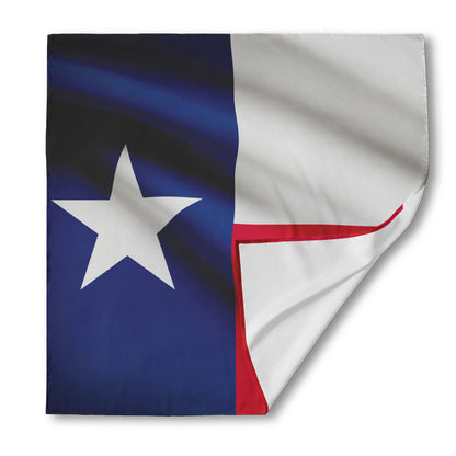 Flag Of Texas Print Silk Bandana