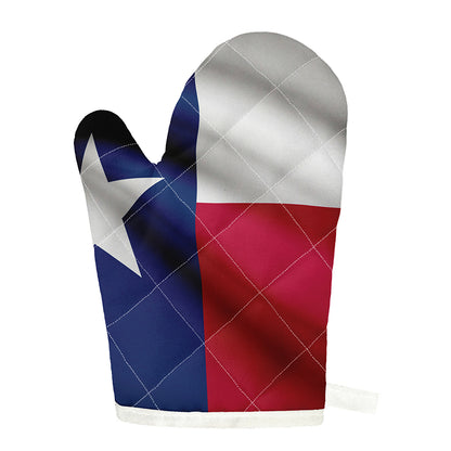 Flag Of Texas Print Single Oven Mitt