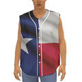Flag Of Texas Print Sleeveless Baseball Jersey