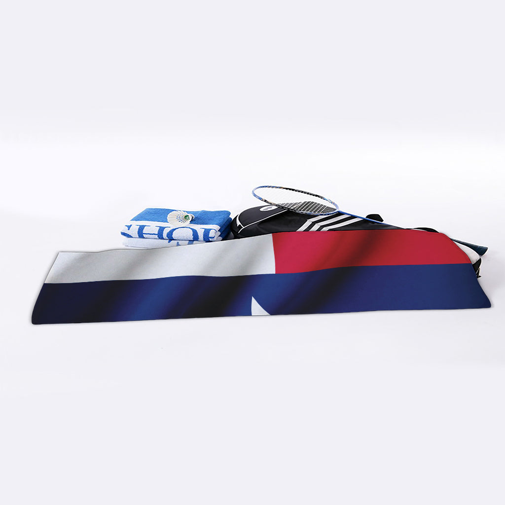 Flag Of Texas Print Sports Towel