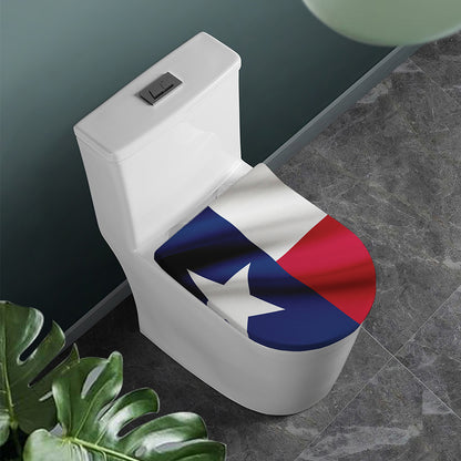 Flag Of Texas Print Toilet Lid Cover