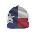 Flag Of Texas Print White Mesh Trucker Hat