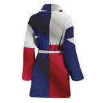 Flag Of Texas Print Women's Bathrobe