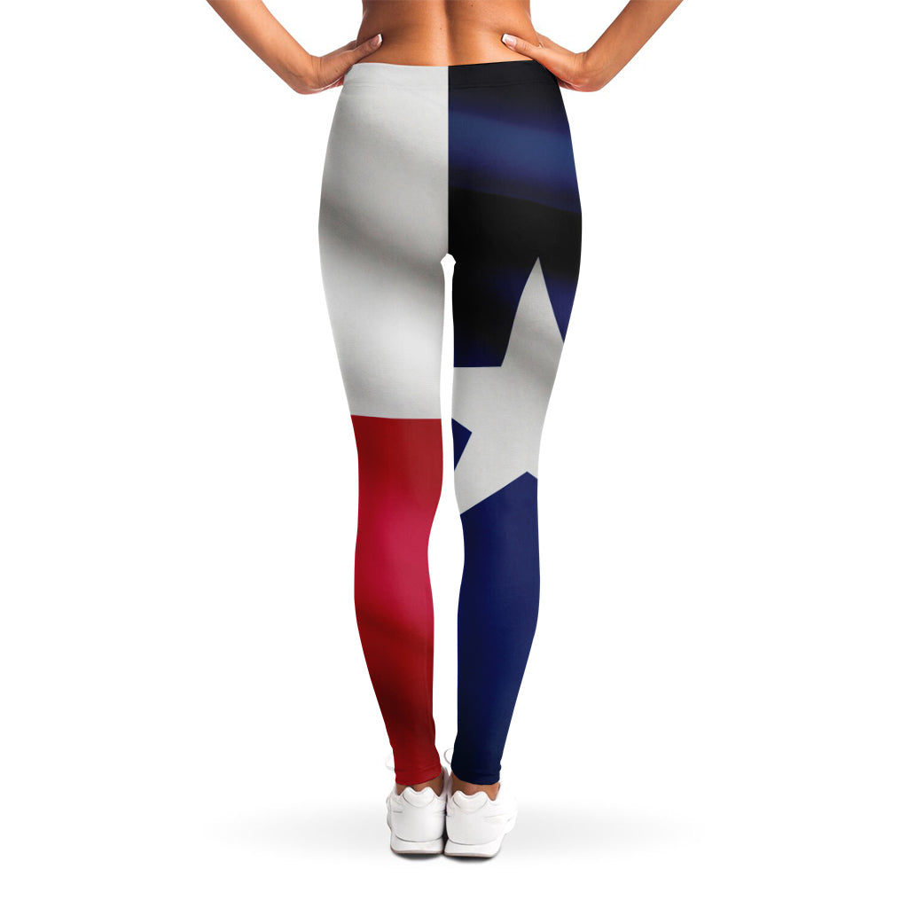 Flag Of Texas Print Women's Leggings