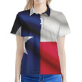 Flag Of Texas Print Women's Polo Shirt