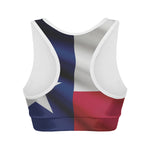 Flag Of Texas Print Women's Sports Bra