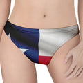 Flag Of Texas Print Women's Thong