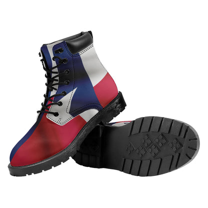 Flag Of Texas Print Work Boots