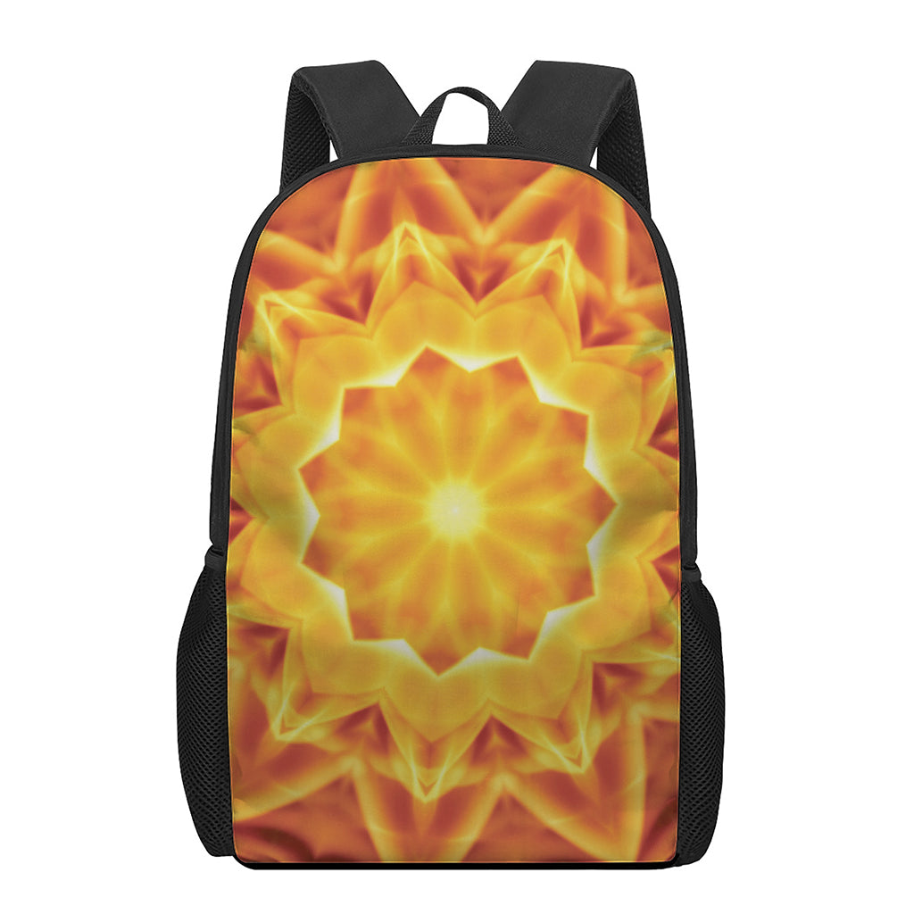 Flame Kaleidoscope Print 17 Inch Backpack