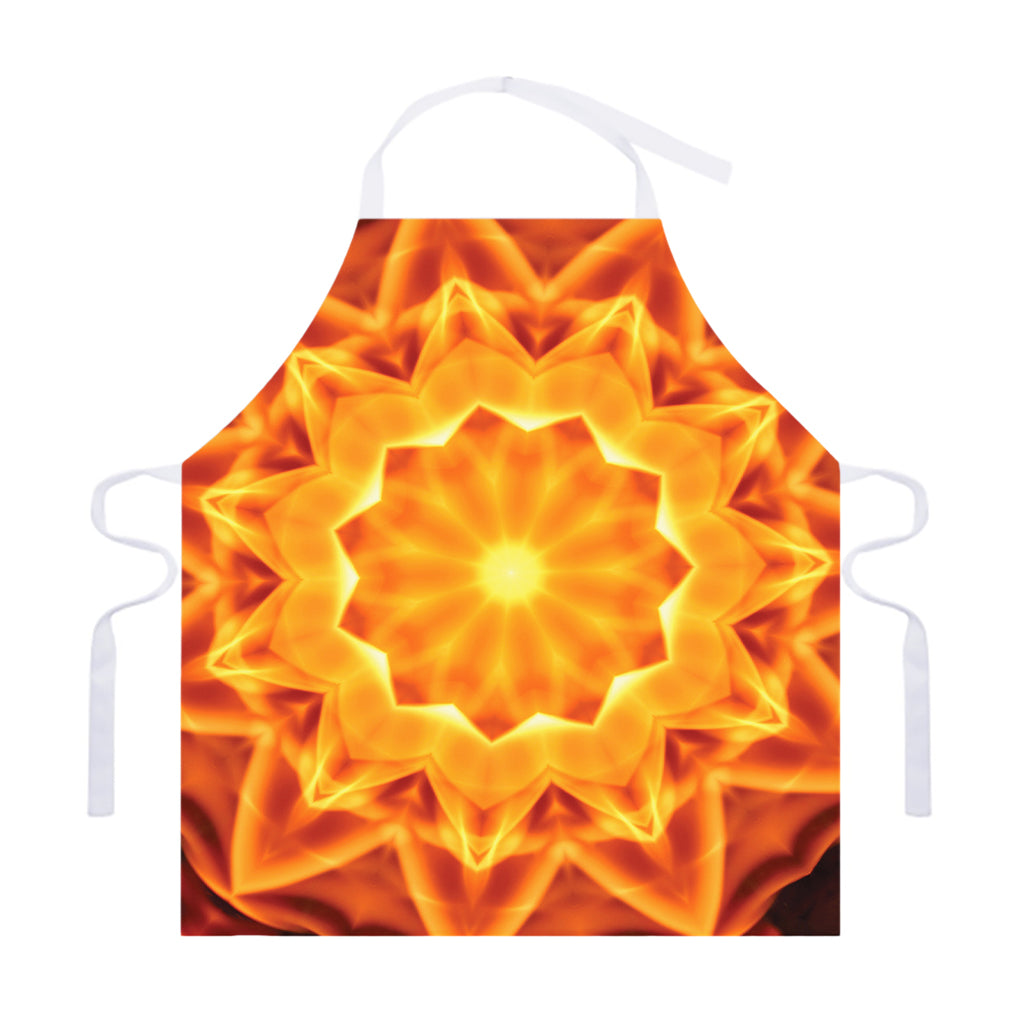 Flame Kaleidoscope Print Adjustable Apron