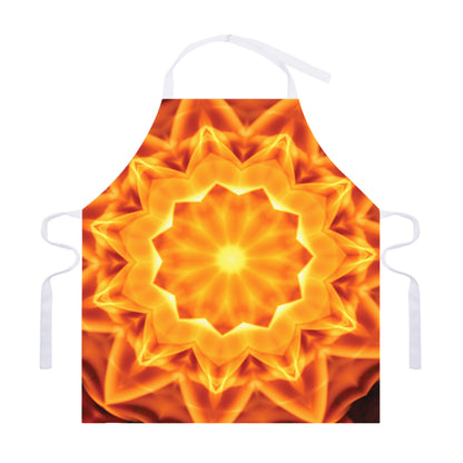 Flame Kaleidoscope Print Adjustable Apron