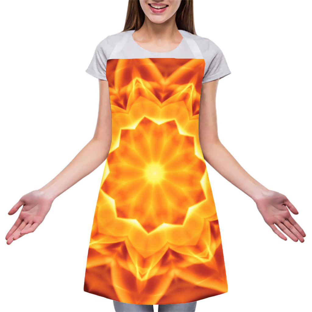 Flame Kaleidoscope Print Adjustable Apron