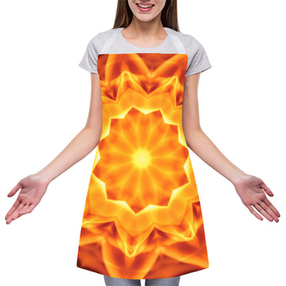 Flame Kaleidoscope Print Adjustable Apron