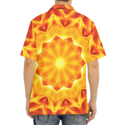 Flame Kaleidoscope Print Aloha Shirt