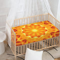 Flame Kaleidoscope Print Baby Crib Sheet