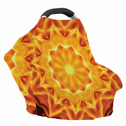 Flame Kaleidoscope Print Baby Seat Cover