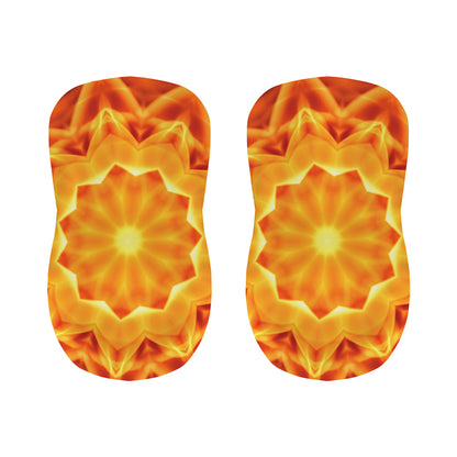 Flame Kaleidoscope Print Bar Stool Covers