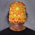 Flame Kaleidoscope Print Baseball Cap