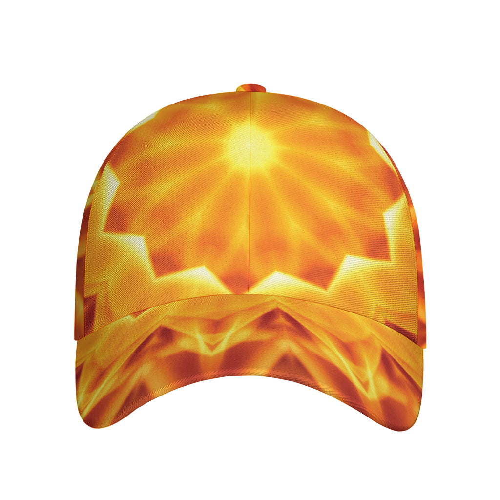 Flame Kaleidoscope Print Baseball Cap