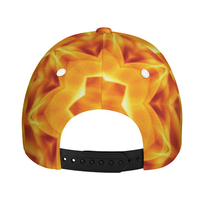 Flame Kaleidoscope Print Baseball Cap