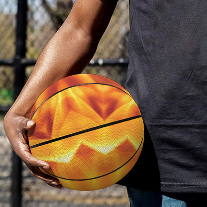 Flame Kaleidoscope Print Basketball