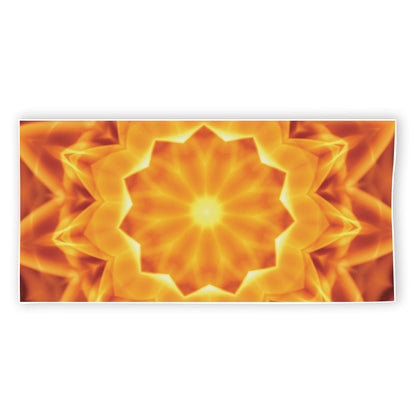 Flame Kaleidoscope Print Beach Towel