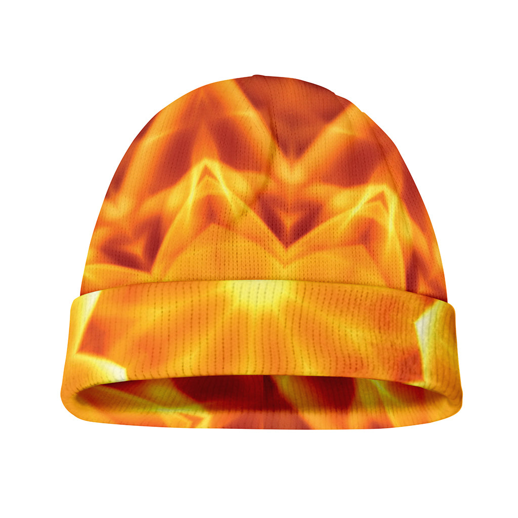 Flame Kaleidoscope Print Beanie