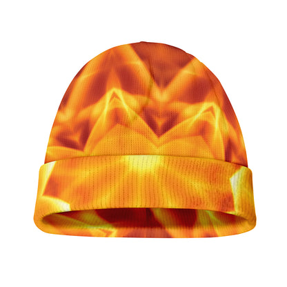 Flame Kaleidoscope Print Beanie